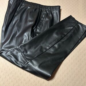 Cato Women's Black Faux Leather Pants